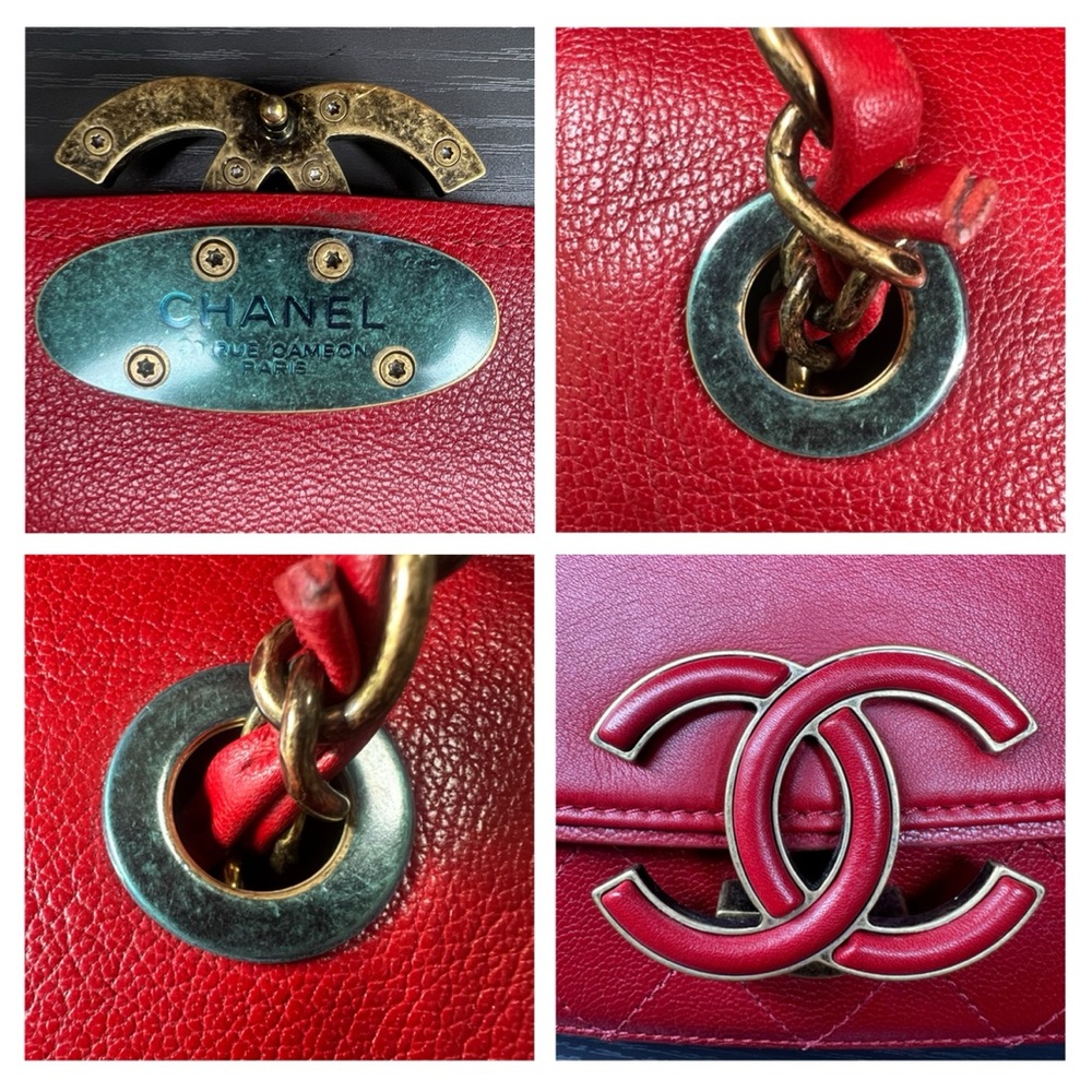 SOLD!❌ Chanel Red Calfskin Coco Curve Flap Medium - Picture 16 of 17